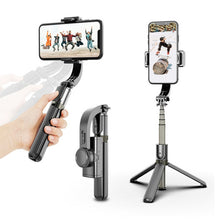 Load image into Gallery viewer, 3 in 1 Gimbal-Tripod-Selfie Stick 360 Stabilizing SmartPhone Rig with Bluetooth Remote