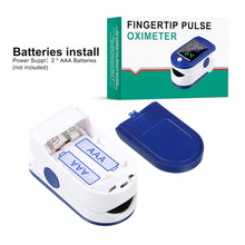 Load image into Gallery viewer, Finger Tip Pulse Oximeter SpO2 Heart Rate Blood Oxygen Saturation Monitor