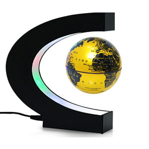 Magnetic Levitating Globe Anti Gravity Rotating World Map with Color LED Light