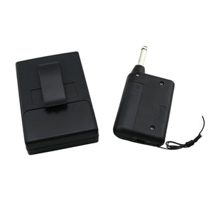 Wireless Microphone System Transmitter & Receiver Set With Lavalier Mic Lapel