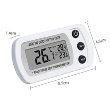 Load image into Gallery viewer, Digital Waterproof Freezer Thermometer Measure Temperature at Refrigerator Fridge