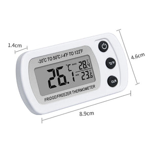 Digital Waterproof Freezer Thermometer Measure Temperature at Refrigerator Fridge