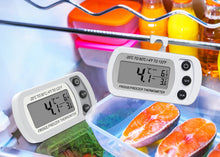 Load image into Gallery viewer, Digital Waterproof Freezer Thermometer Measure Temperature at Refrigerator Fridge