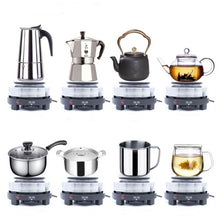 Load image into Gallery viewer, Mini Electric Stovetop for Espresso Maker Moka Pot Tea Pot &amp; Cooking Stove for Camping