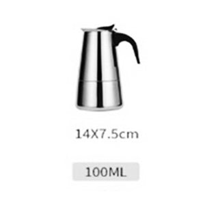 Stainless Steel Italian Espresso Coffee Stovetop Coffee Maker Moka Pot Percolator (2,4,6,9 Cup)
