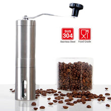 Load image into Gallery viewer, Portable Manual Stainless Steel Ceramic Coffee Bean Grinder with Adjustable Coarseness Ceramic