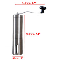 Load image into Gallery viewer, Portable Manual Stainless Steel Ceramic Coffee Bean Grinder with Adjustable Coarseness Ceramic