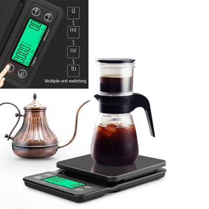 Digital Drip Coffee LCD Scales Kitchen Weighing Scale with Timer