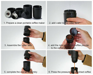 Portable Minipresso Espresso Coffee Maker Expresso Hand-Pump Coffee Machine
