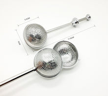 Load image into Gallery viewer, Stainless Steel Tea Infuser Ball Strainer Loose Leaf Basket with Push Handle