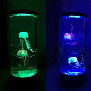 JellyFish Aquarium LED Lamp Tower Color Change USB Nigh Ligh t Décor Gift