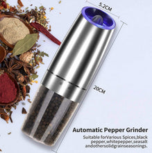 Load image into Gallery viewer, Gravity Operated Electric Salt &amp; Pepper Mill Shaker Grinder with LED Light