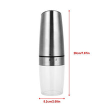 Load image into Gallery viewer, Gravity Operated Electric Salt &amp; Pepper Mill Shaker Grinder with LED Light