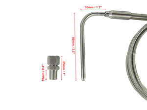 EGT Gauge (Red, Blue,Green) with Exhaust Temperature Sensors Combo Kit for Exhasust Gas Temperature Measurement