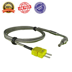 Temperature Sensor K type Exhaust Gas EGT Probe with Exposed Tip & Min Connector