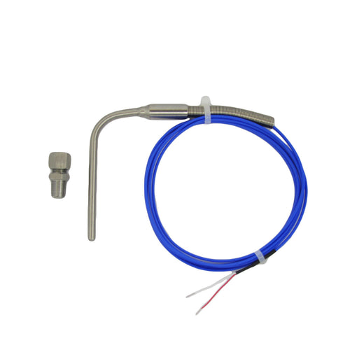 Exhaust Gas Temepeature EGT Sensors K type with 90° Bend, Compression Fittings & Telfon Cable (1-5m)