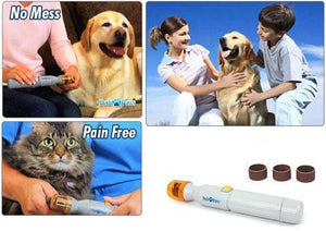 Electric Cordless Pet Nail Trimmer Pedi Paws Groomer Clipper Cutter