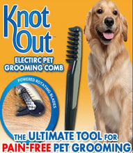 Load image into Gallery viewer, Electric Pet Grooming Comb Knot Out Remove Tangles &amp; Knots Hair Trimmer Tool