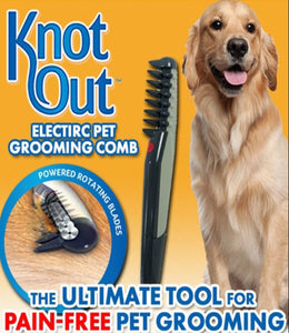 Electric Pet Grooming Comb Knot Out Remove Tangles & Knots Hair Trimmer Tool