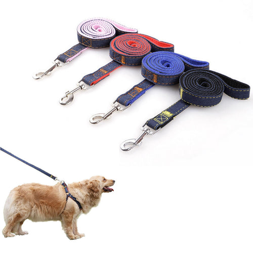 Adjustable Dog Pet Harness No Pull Nylon Denim Leash Set / Harnais pour chien réglable Pas de traction Nylon Denim Leash Set