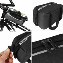 Load image into Gallery viewer, Waterproof Bicycle Bag Bike Frame Bag Bikepack with Touch Screen Top for Mobile Phone