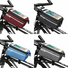 Load image into Gallery viewer, Waterproof Bicycle Bag Bike Frame Bag Bikepack with Touch Screen Top for Mobile Phone