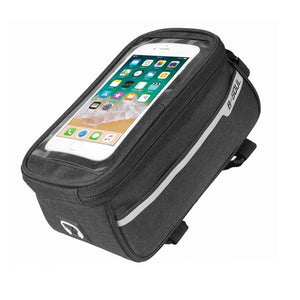 Waterproof Bicycle Bag Bike Frame Bag Bikepack with Touch Screen Top for Mobile Phone