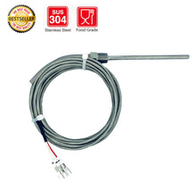 Load image into Gallery viewer, RTD PT100 Temperature Sensor Probe 100mm Length 1/4” NPT Threads (1~5m)