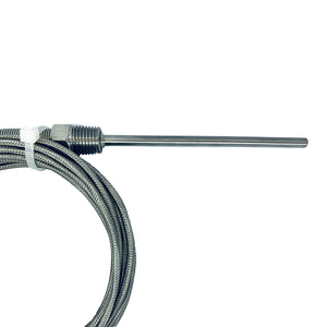 RTD PT100 Temperature Sensor Probe 100mm Length 1/4” NPT Threads (1~5m)