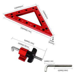 Woodwork Splicing Positioning Triangle Auxiliary Aluminum Alloy Clamping Tool