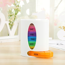 Load image into Gallery viewer, Portable Compact Organize Pill Vitamin Storage with 7 days Colorful Case