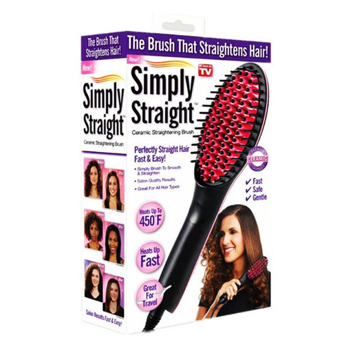 Simply Straight Ceramic Brush Hair Straightener Power Brush