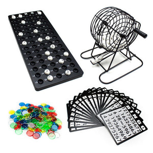 Complete Bingo Game Set Lotto Party Game 75 Balls,18 Cards & Cage