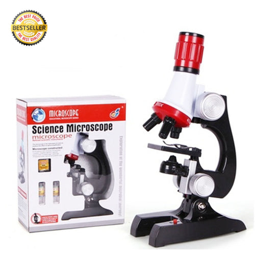 10pc Beginner 100x-400x-1200x Microscope Educational Science Toy Set for Kids