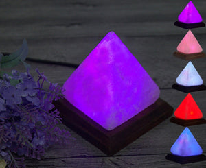 New Himalayan Pyramid Salt Crystal Lamp Natural Negative Ionizer